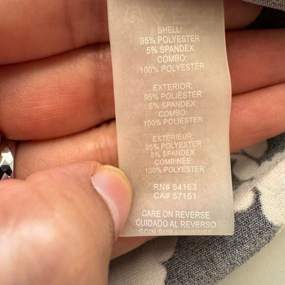 NWT Karl Lagerfeld Paris Black Blouse Shirt Pink Floral Bell Sleeve Women XS - Picture 9 of 13